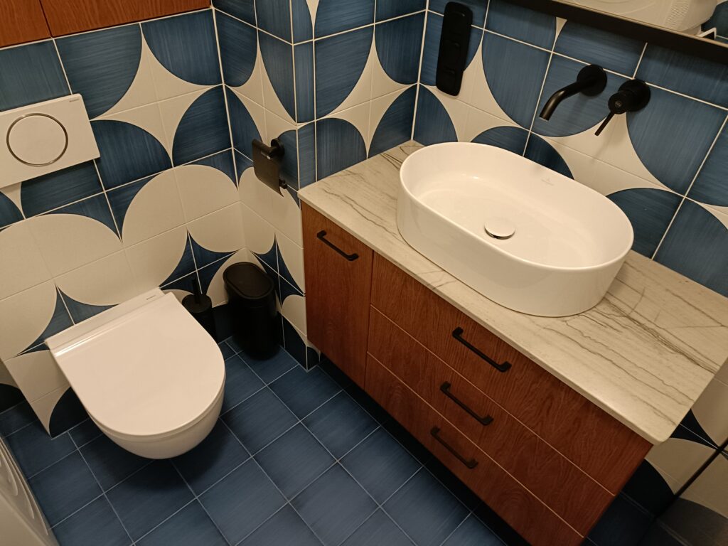 kompleksowe wykończenia wnętrz pod klucz w Krakowie - łazienka, ul. Lubostroń, Kraków
